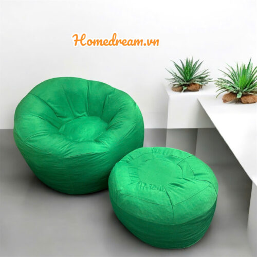 Bộ ghế hoa cúc xanh lá