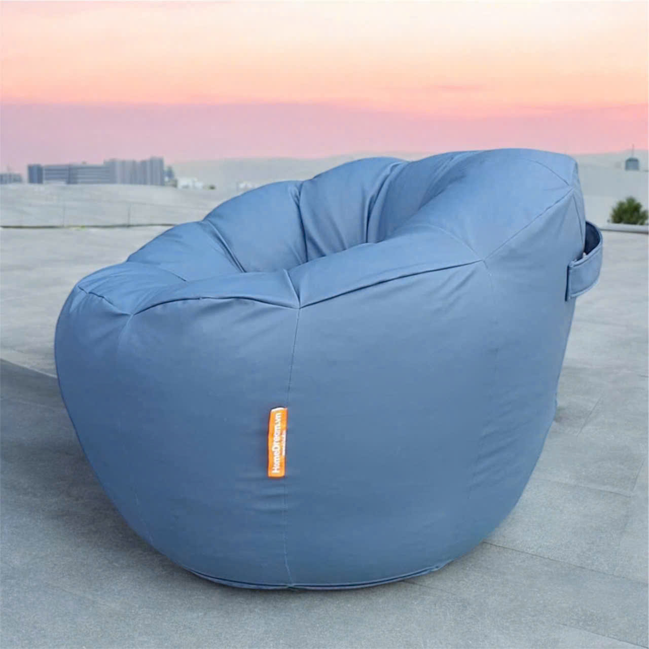 Ghế Lười Hoa Cúc Vải Da Beanbag - Ảnh 3
