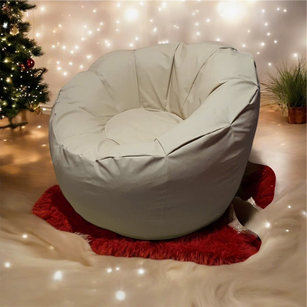 Ghế Lười Hoa Cúc Vải Da Beanbag - Ảnh 5