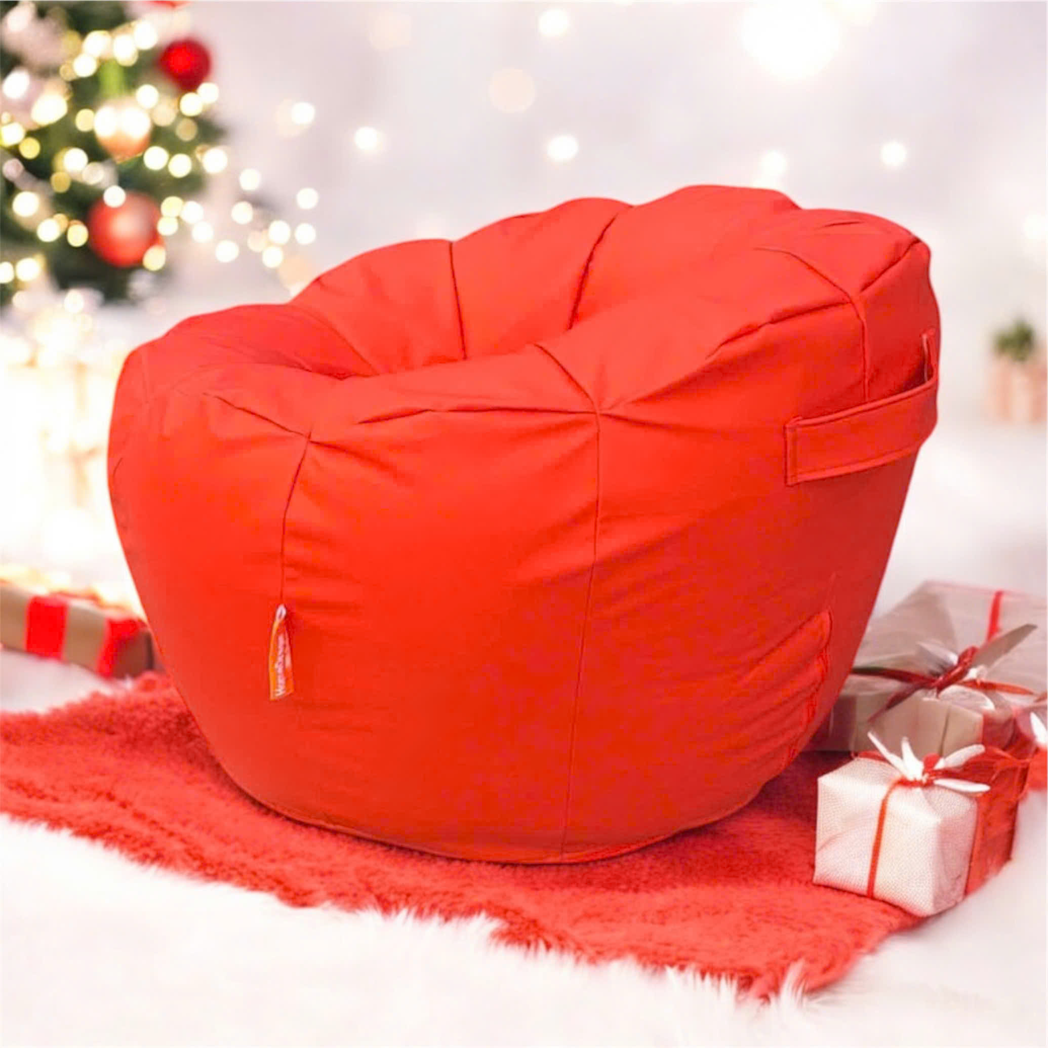 Ghế Lười Hoa Cúc Vải Da Beanbag - Ảnh 4