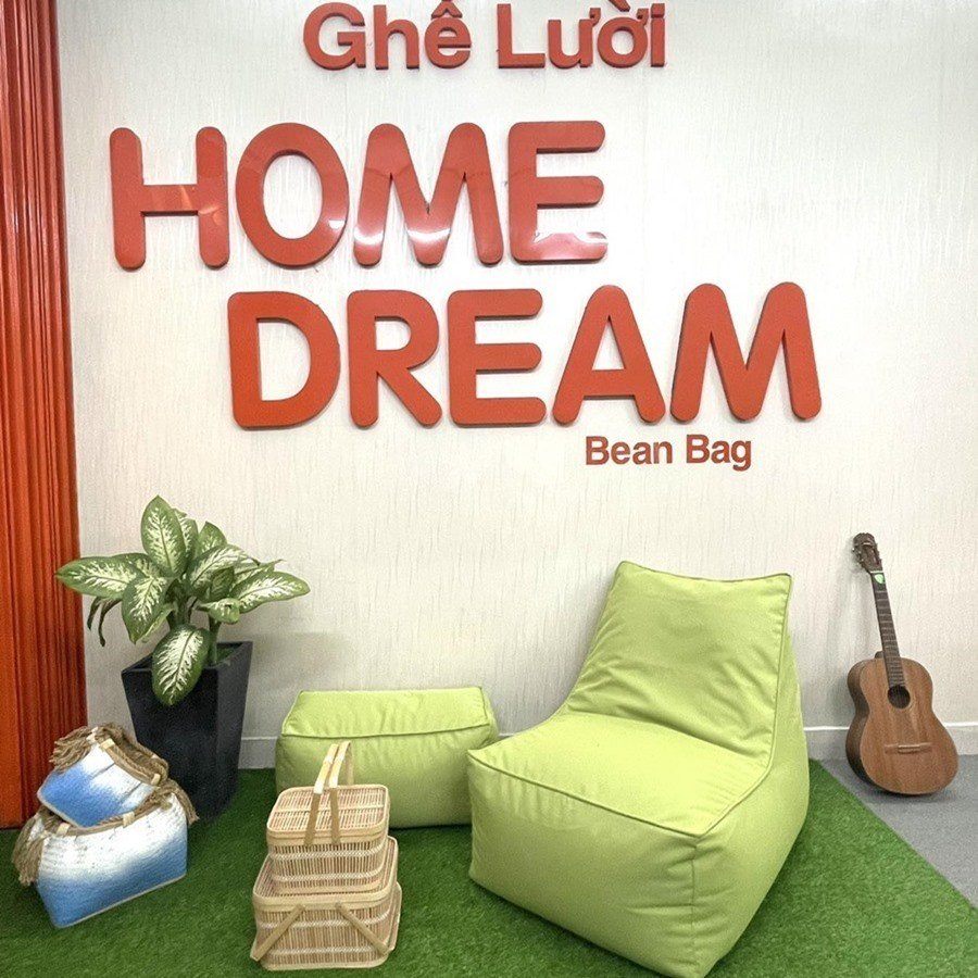 Bộ Ghế Lười L-Style Beanbag Sofa Olefin Màu Xanh