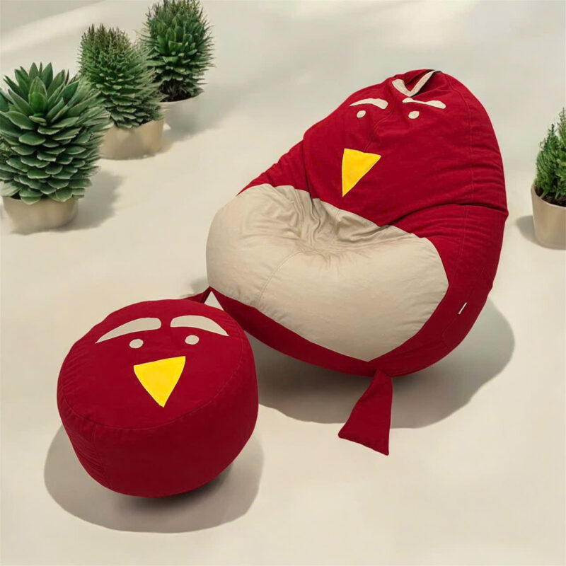 bộ ghế lười chú chim cánh cụt đỏ