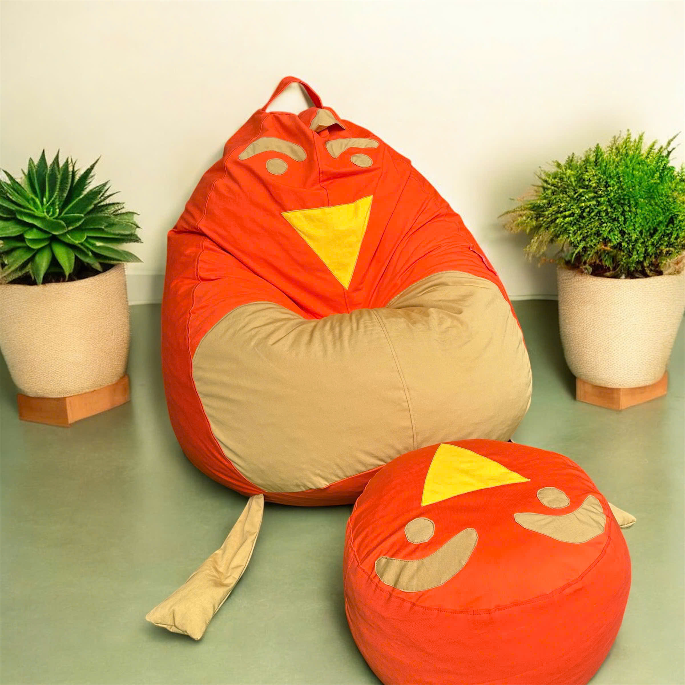 Bộ Ghế Lười Chim Cánh Cụt Màu Cam