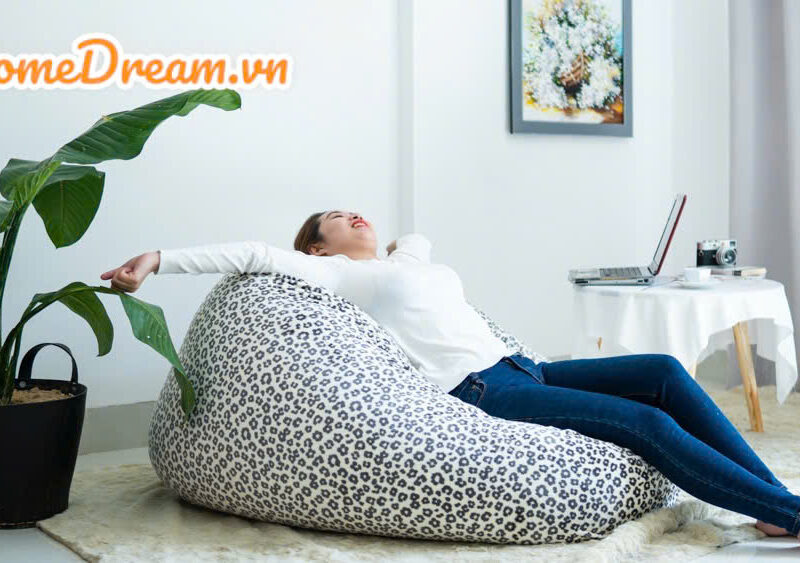 Ghế lười I-Relax nhung êm ái – Home Dream