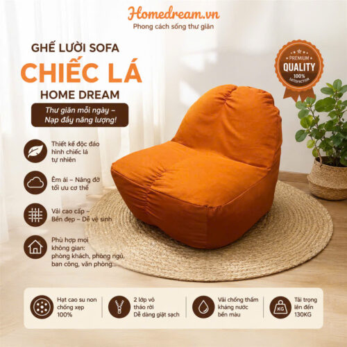 Ghế lười chiếc lá Canvas