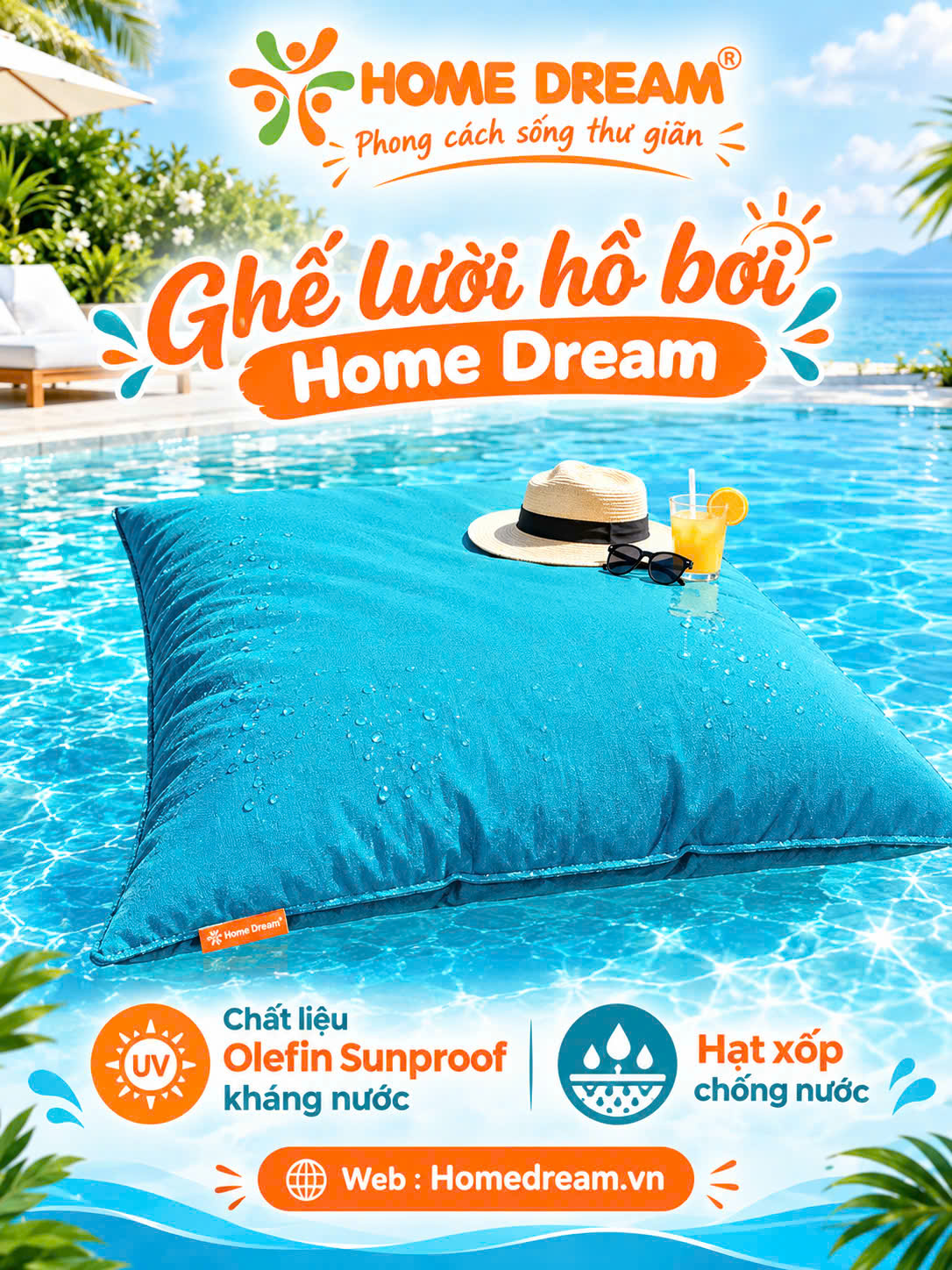 ghế lười hồ bơi
