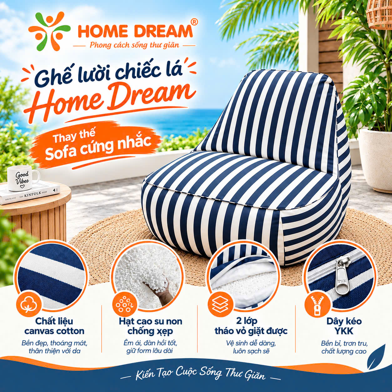 ghế lười chiếc lá